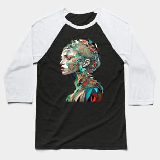 Woman Art Portrait Baseball T-Shirt